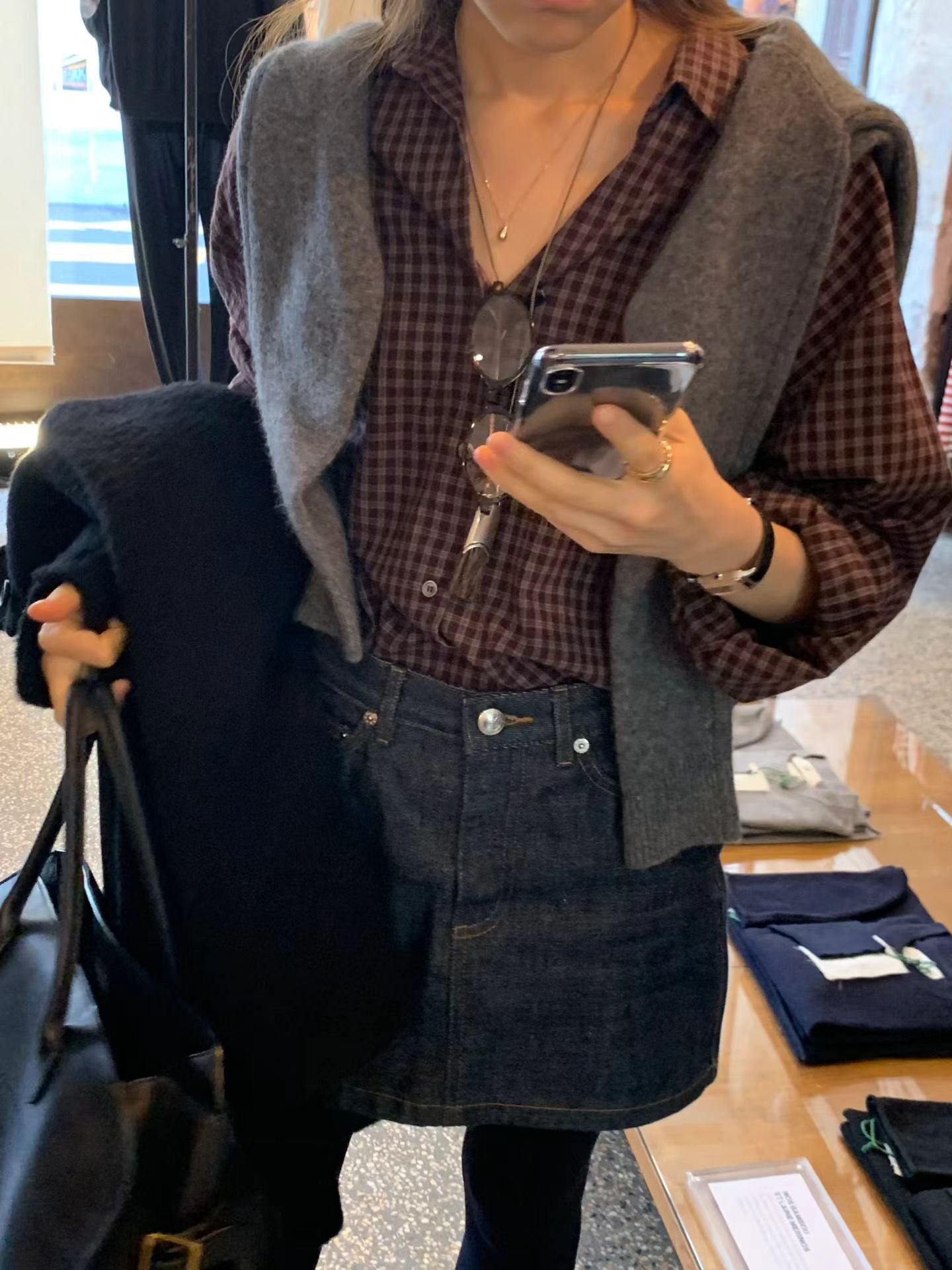 Ounce eve check shirt-2col