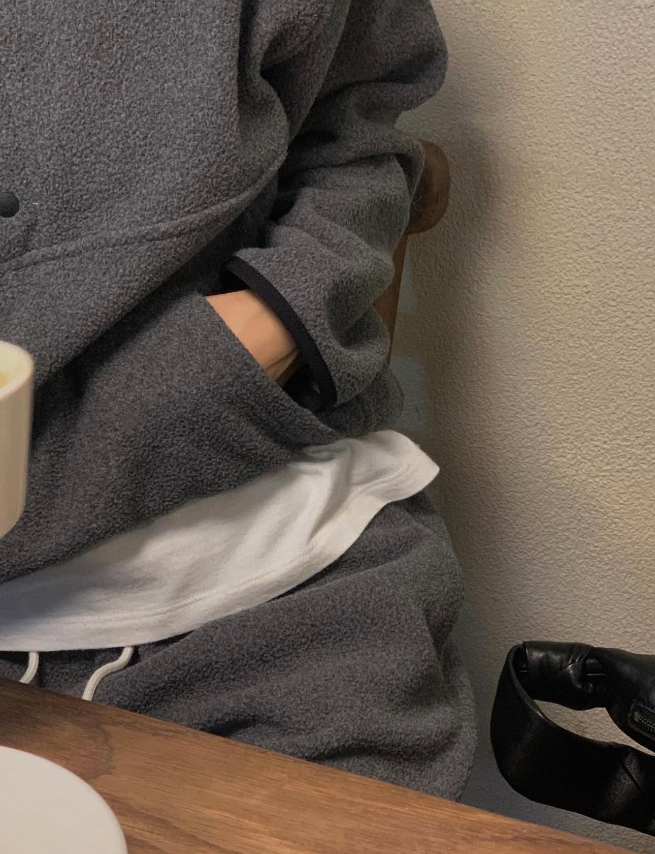 liter snow 2way fleece straight pants-2col