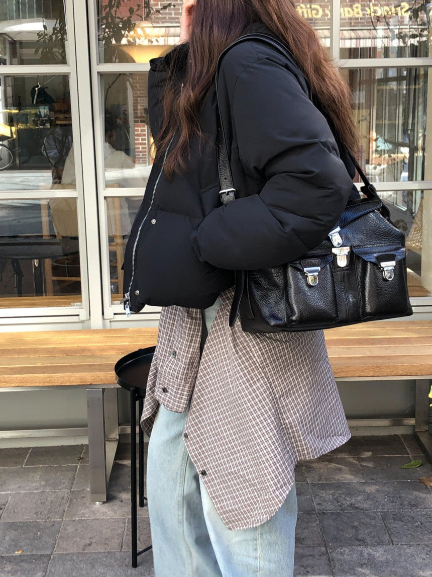 Basel duckdown short padding-3col