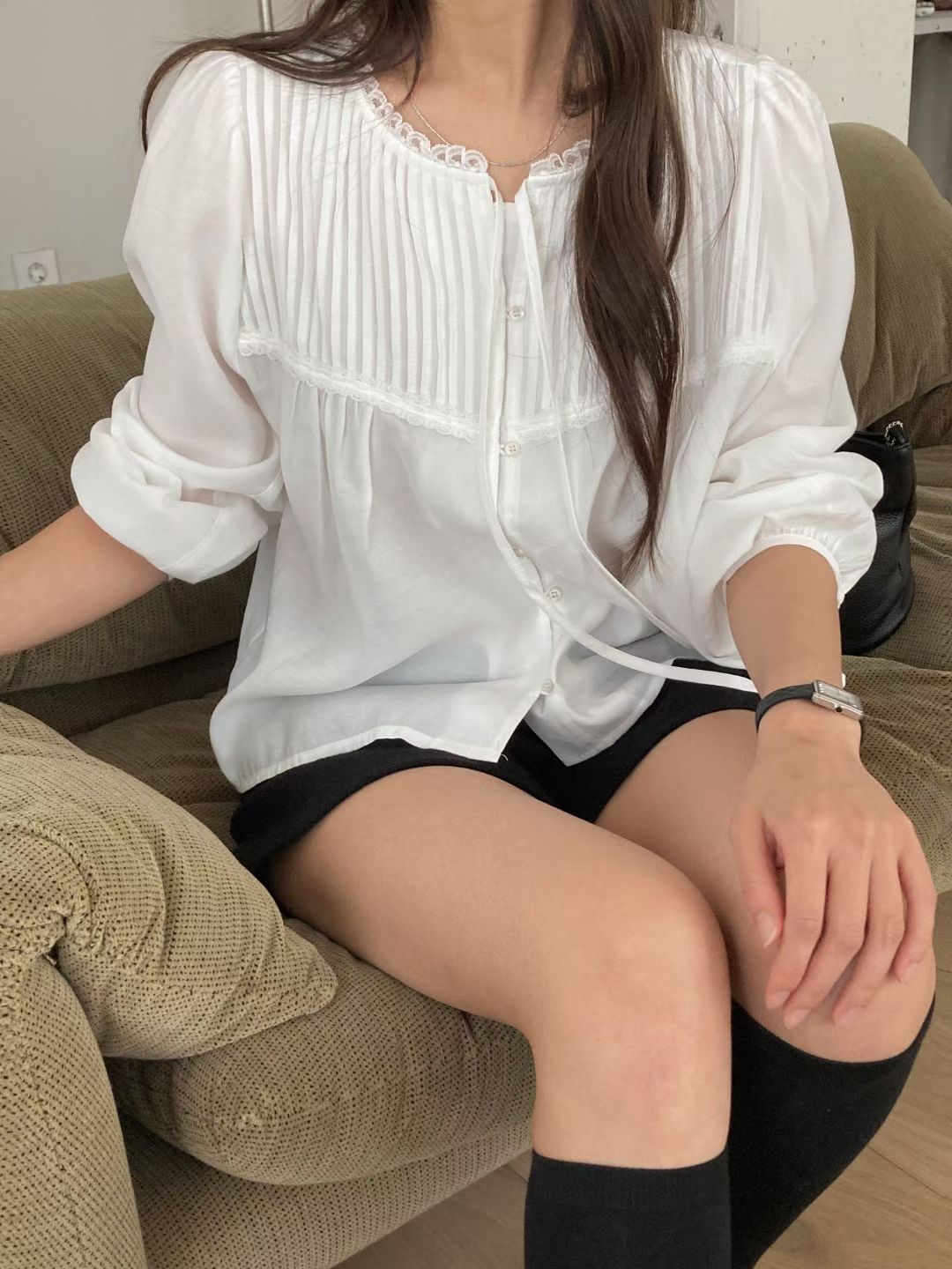 Maroon pintuck blouse