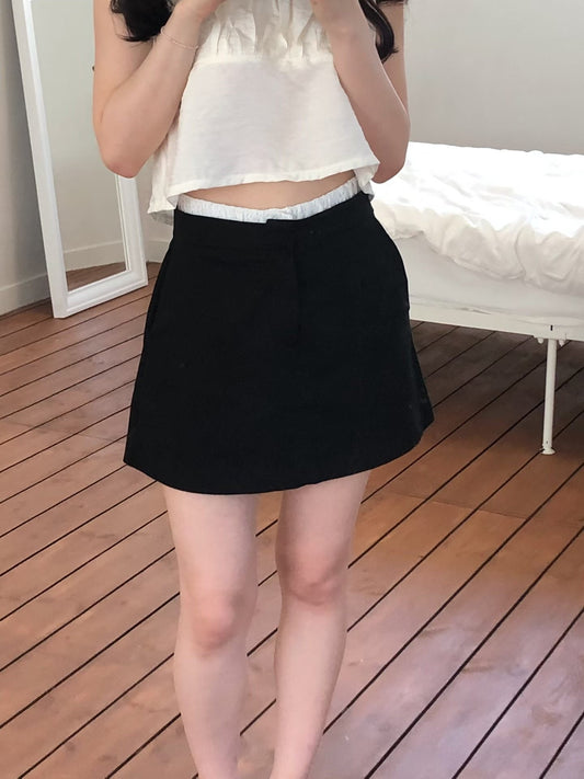Floral lace band skirt