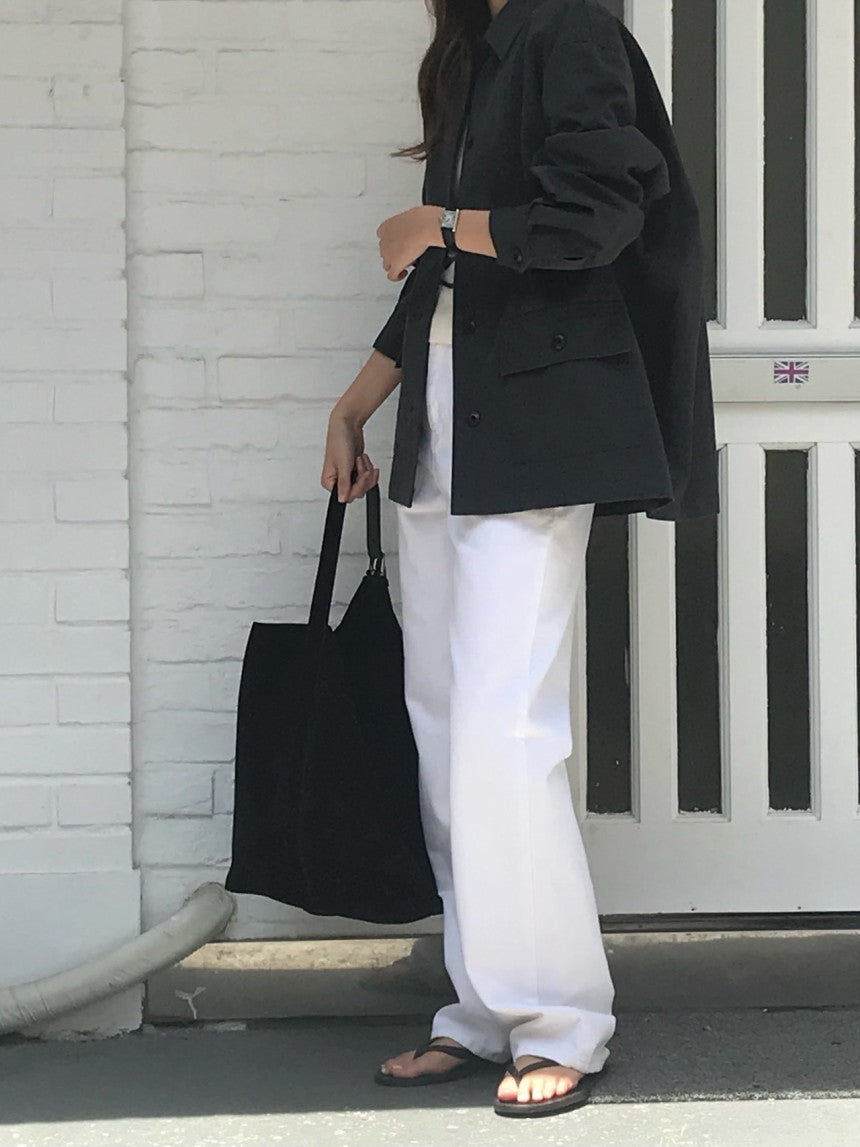Glebe cotton bomber jacket-2col