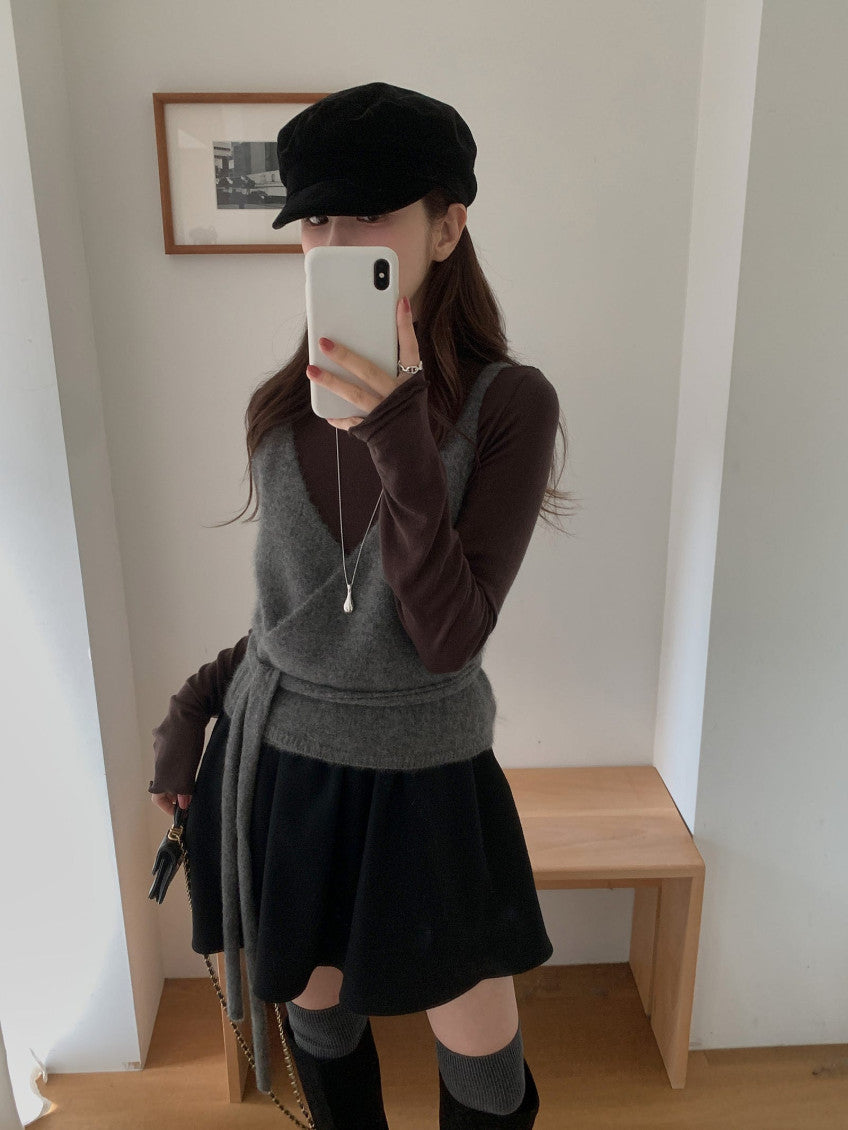 Wool relly skirt-2col