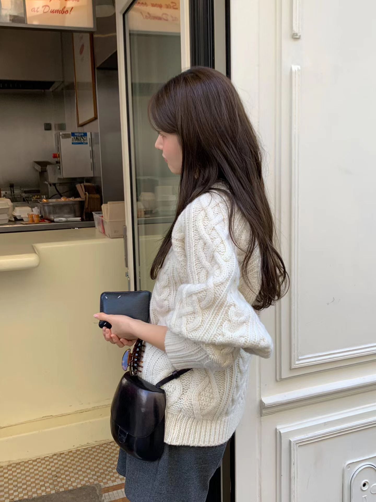 Ounce margo wool cable knit-2col