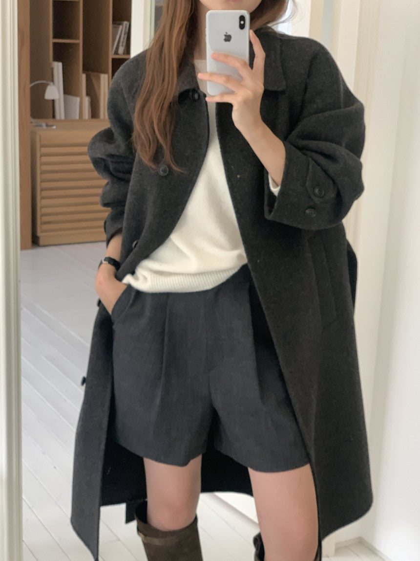 Serin shetland hadmade coat-2col