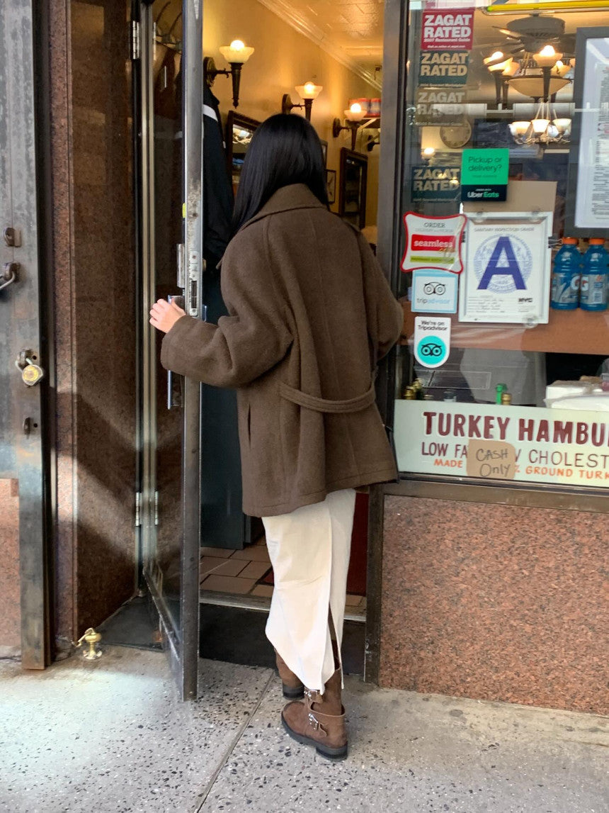 Carry half baby alpaca coat-3col