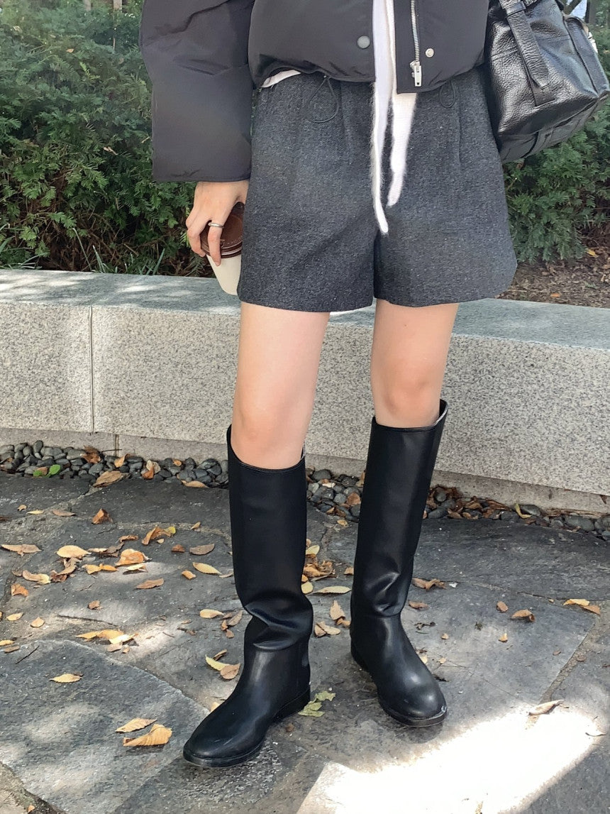 Eloy wool half pants-2col