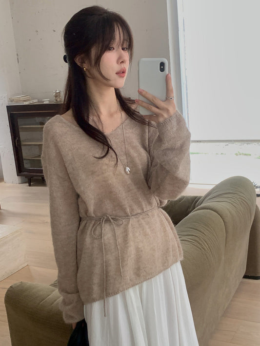 Keep alpaca string knit-4col