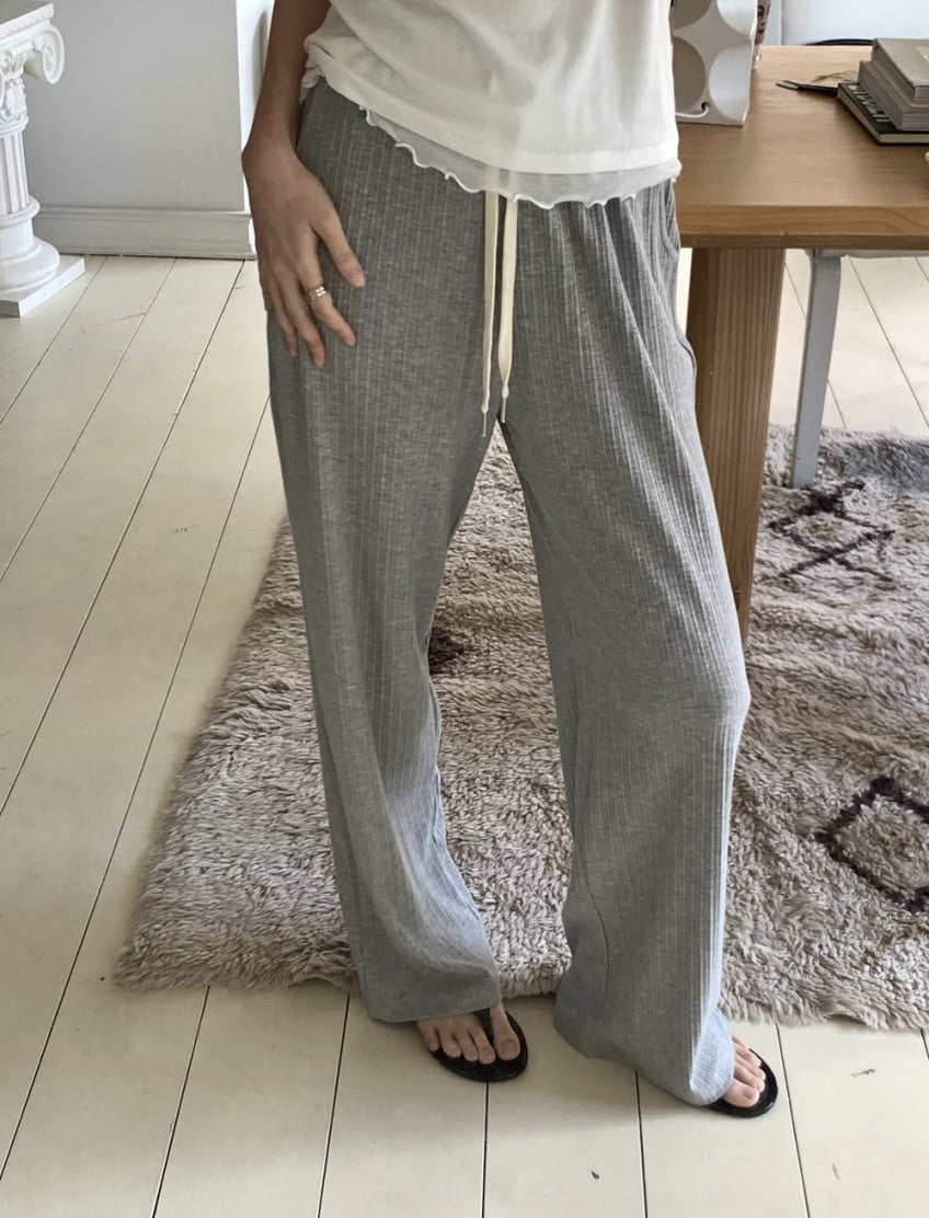 summer rib pants-4col