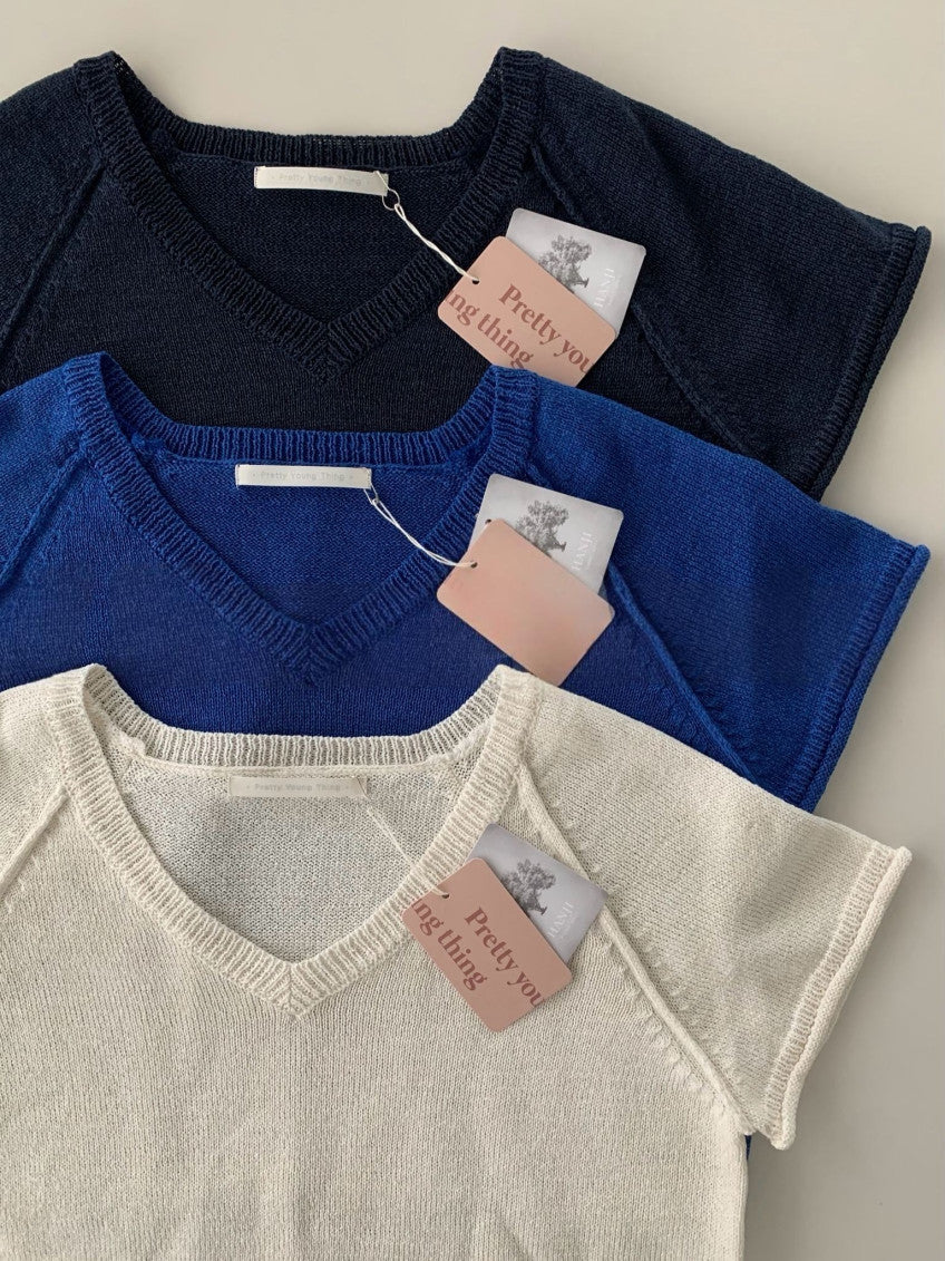 hanji v neck knit-3col