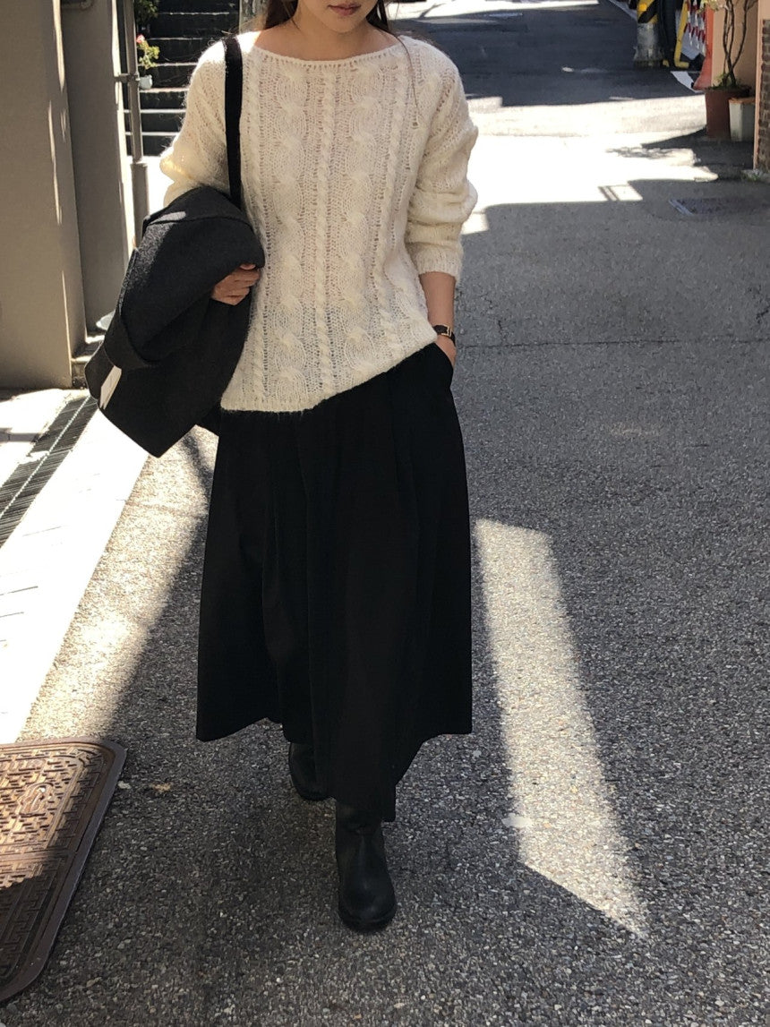 Rouelle suede flare skirt-2col