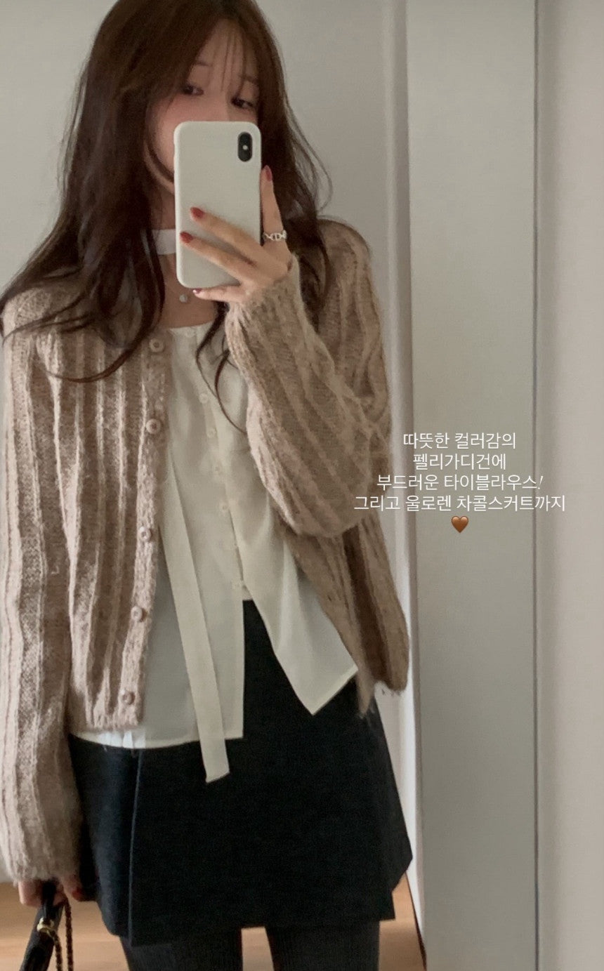 Mute wool blouse-4col