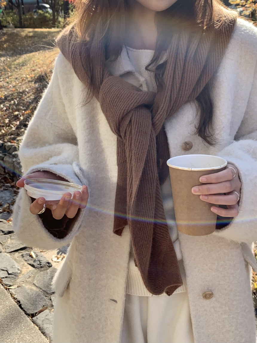 Verona raccoon knit bolero-3col