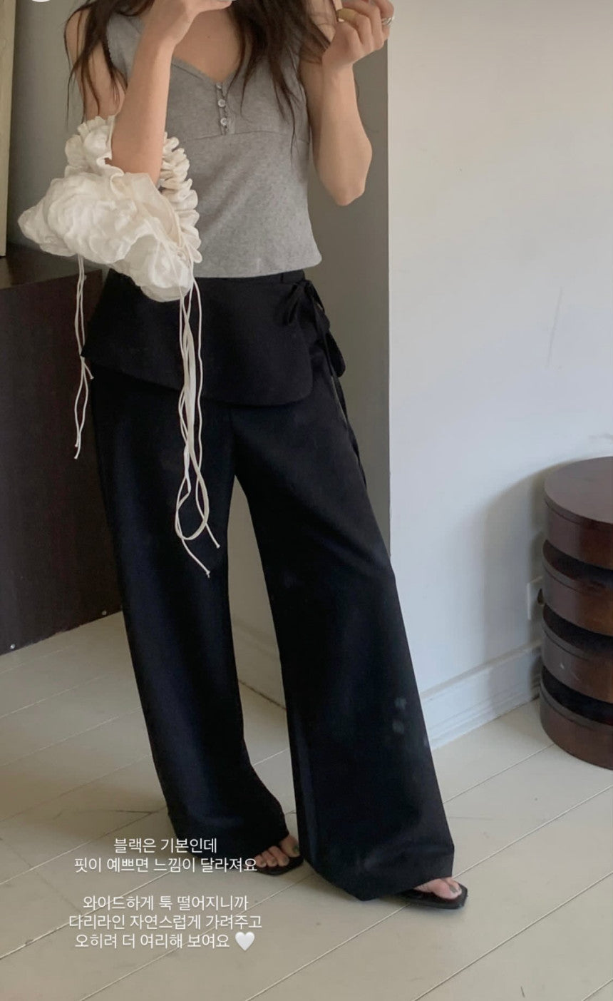wrap slacks set-3col