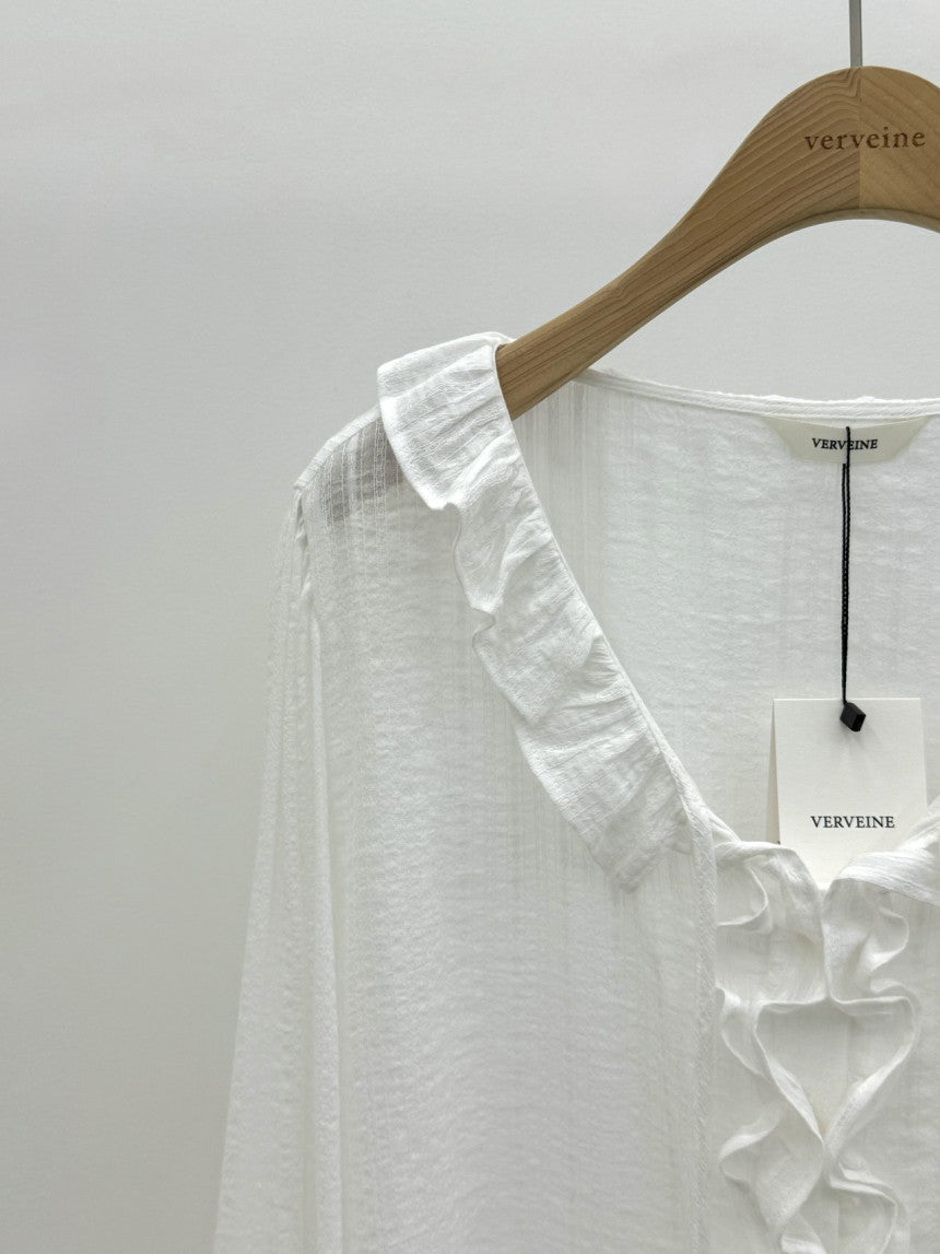 Riel ruffle blouse-2col