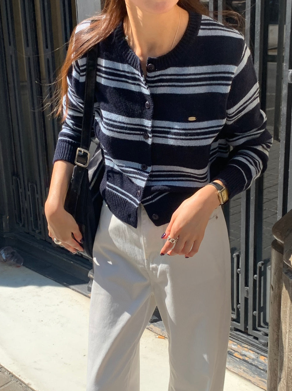 Nordic knit cardigan-4col
