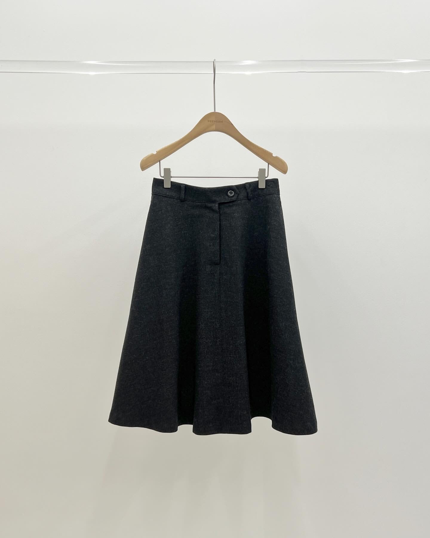 Eddie wool flare midi skirt-2col