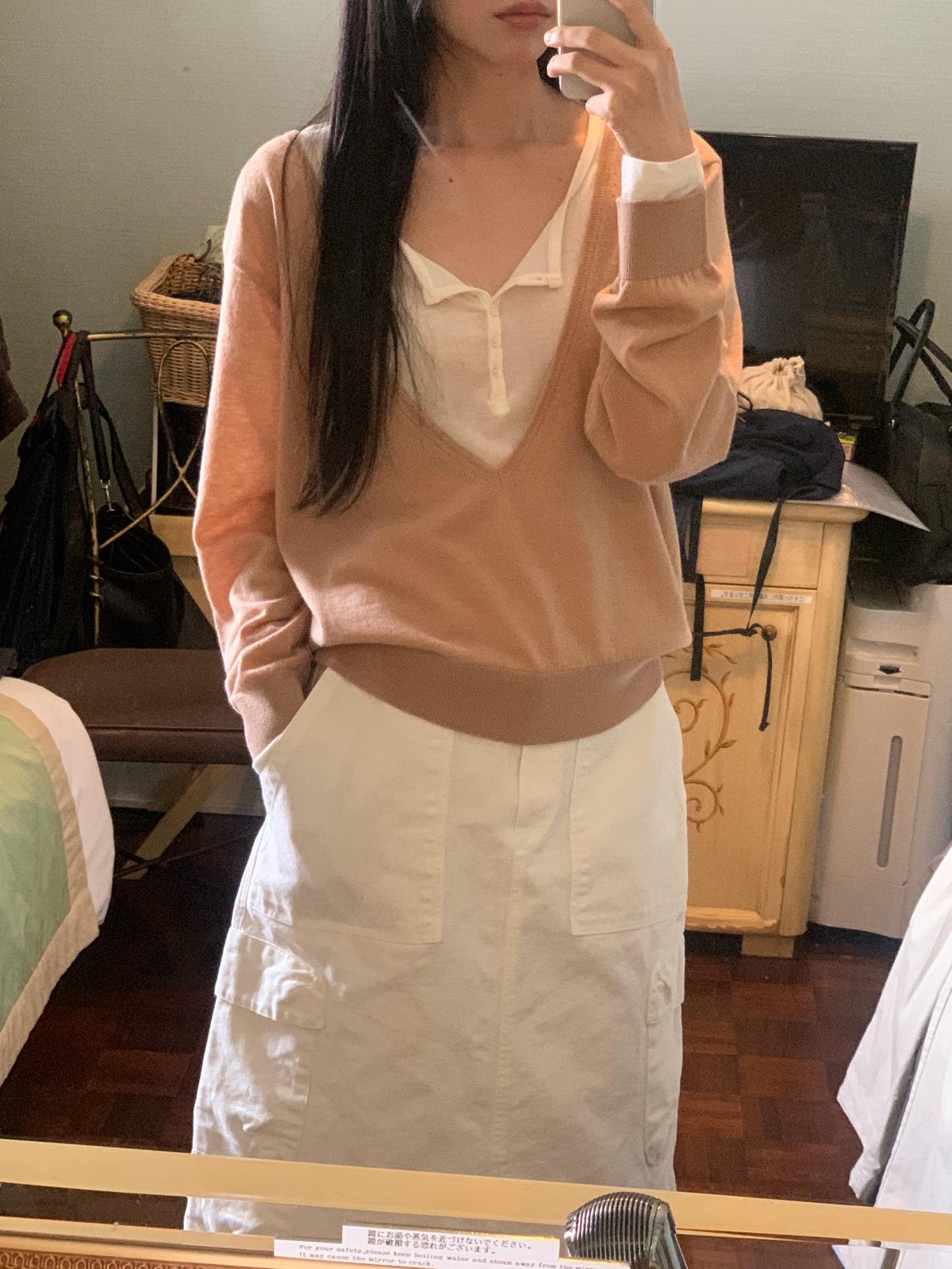 carrie deep v knit-4col