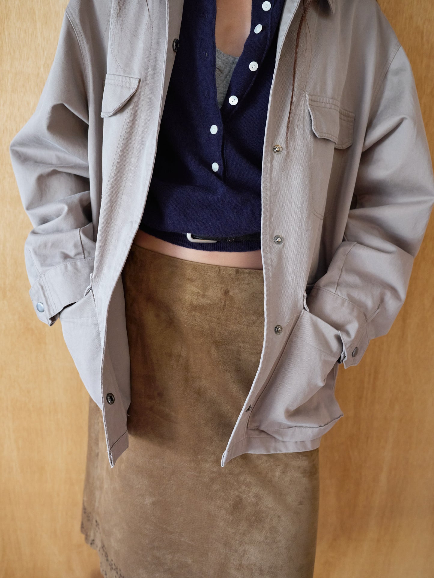 parker cotton pocket jacket-2col