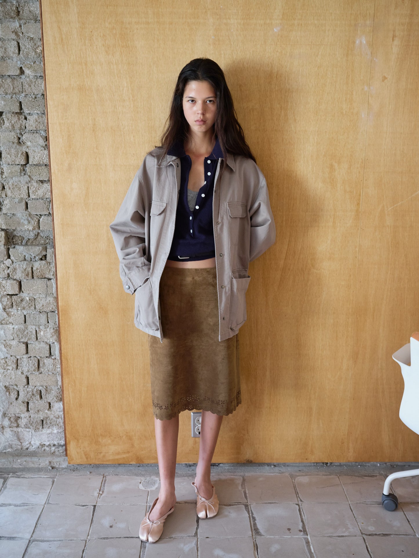 parker cotton pocket jacket-2col