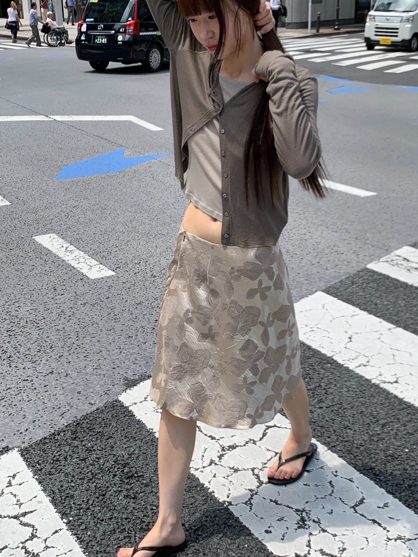 petal midi skirt-3col