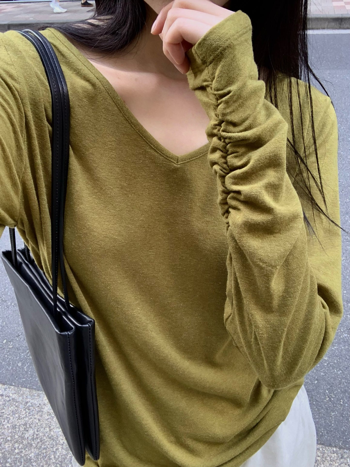 rina shirred t-4col