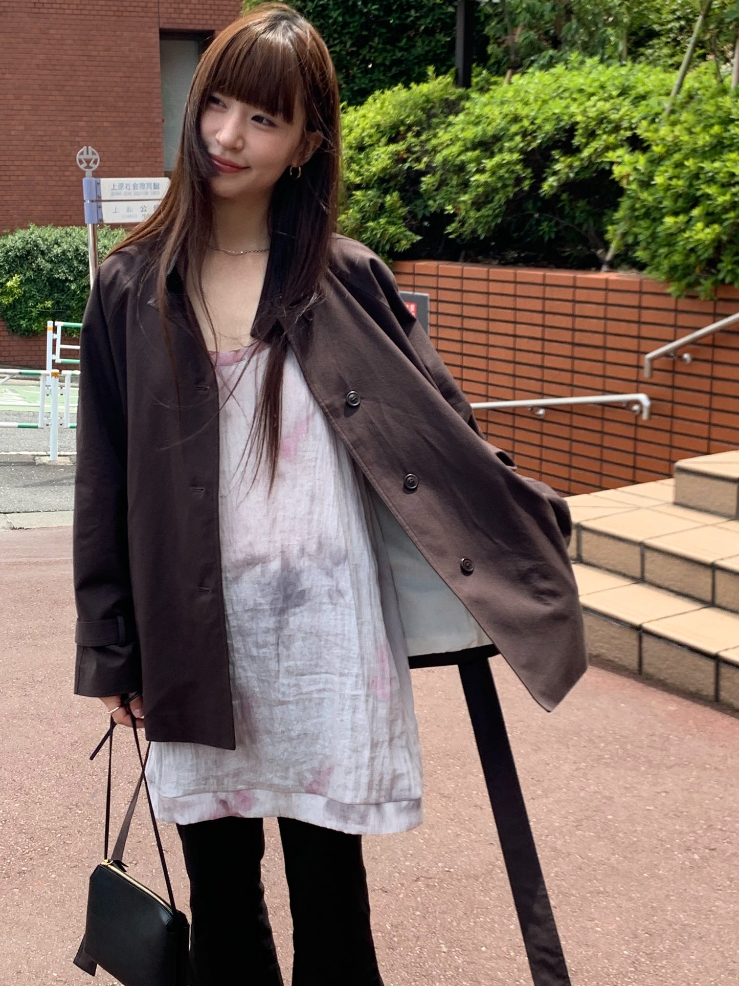 low-belted trench coat-2col