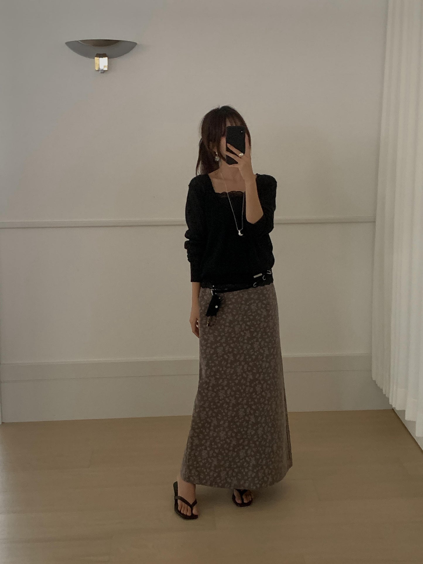 pig cotton skirt-2col