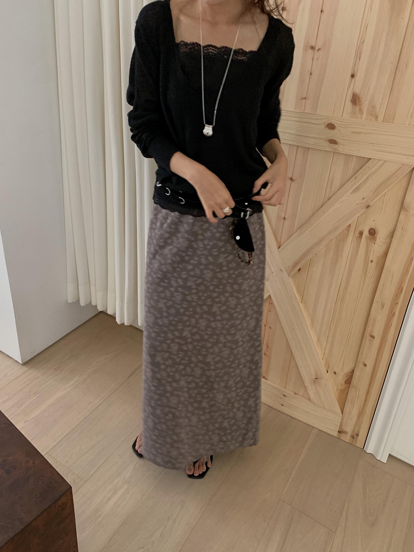 pig cotton skirt-2col