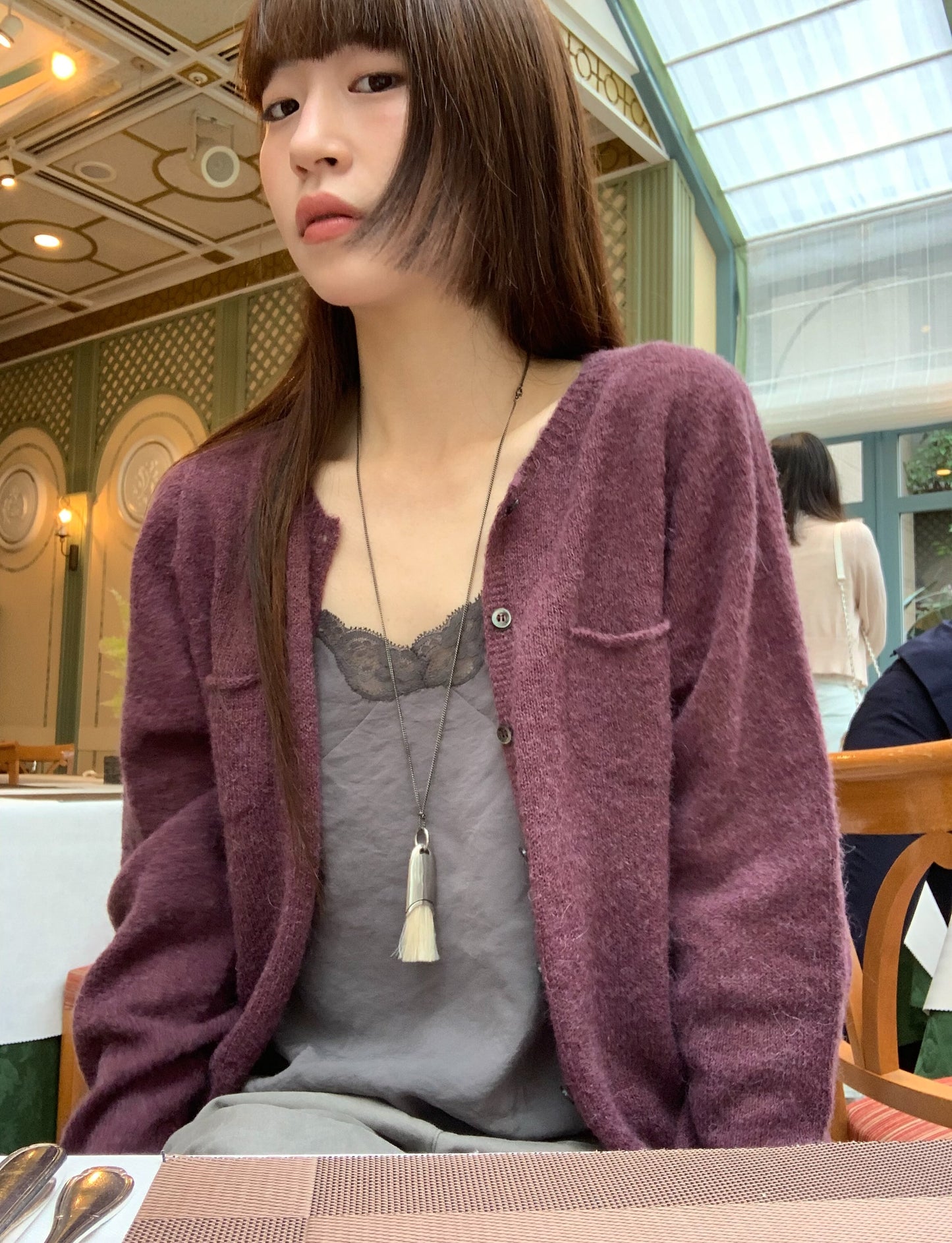 mulberry cardigan-4col
