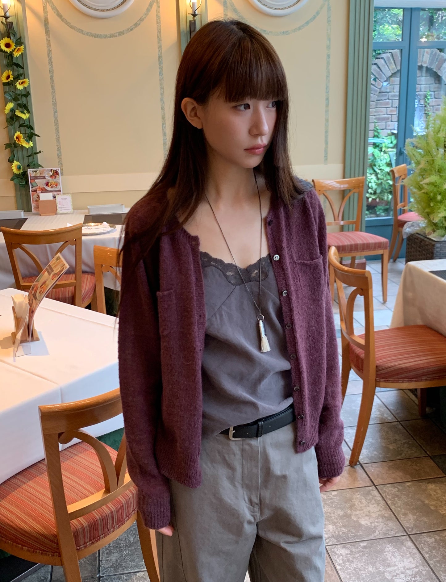 mulberry cardigan-4col