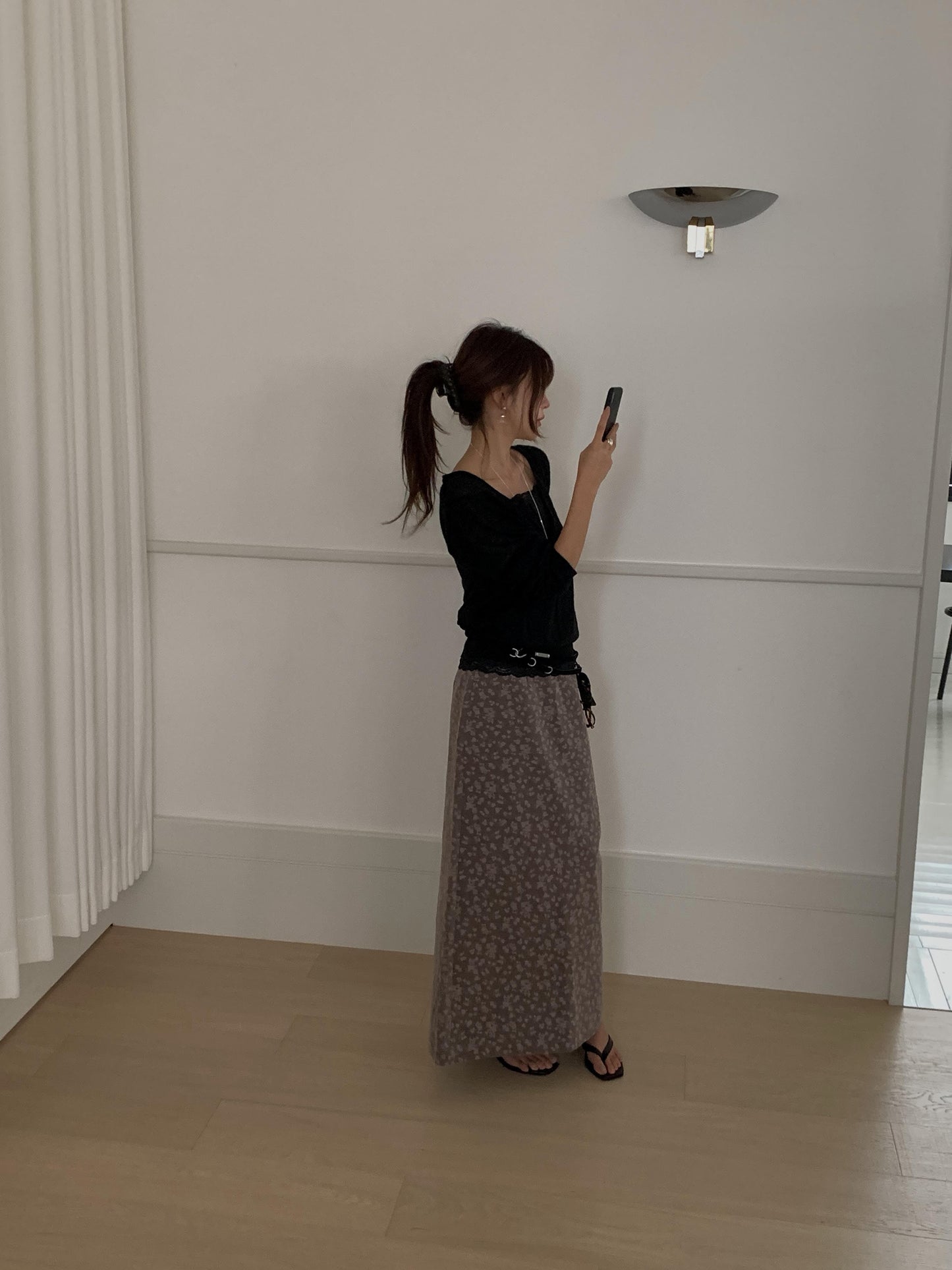 pig cotton skirt-2col
