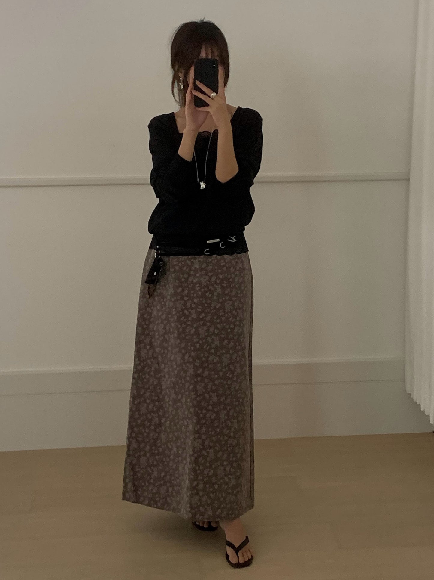 pig cotton skirt-2col