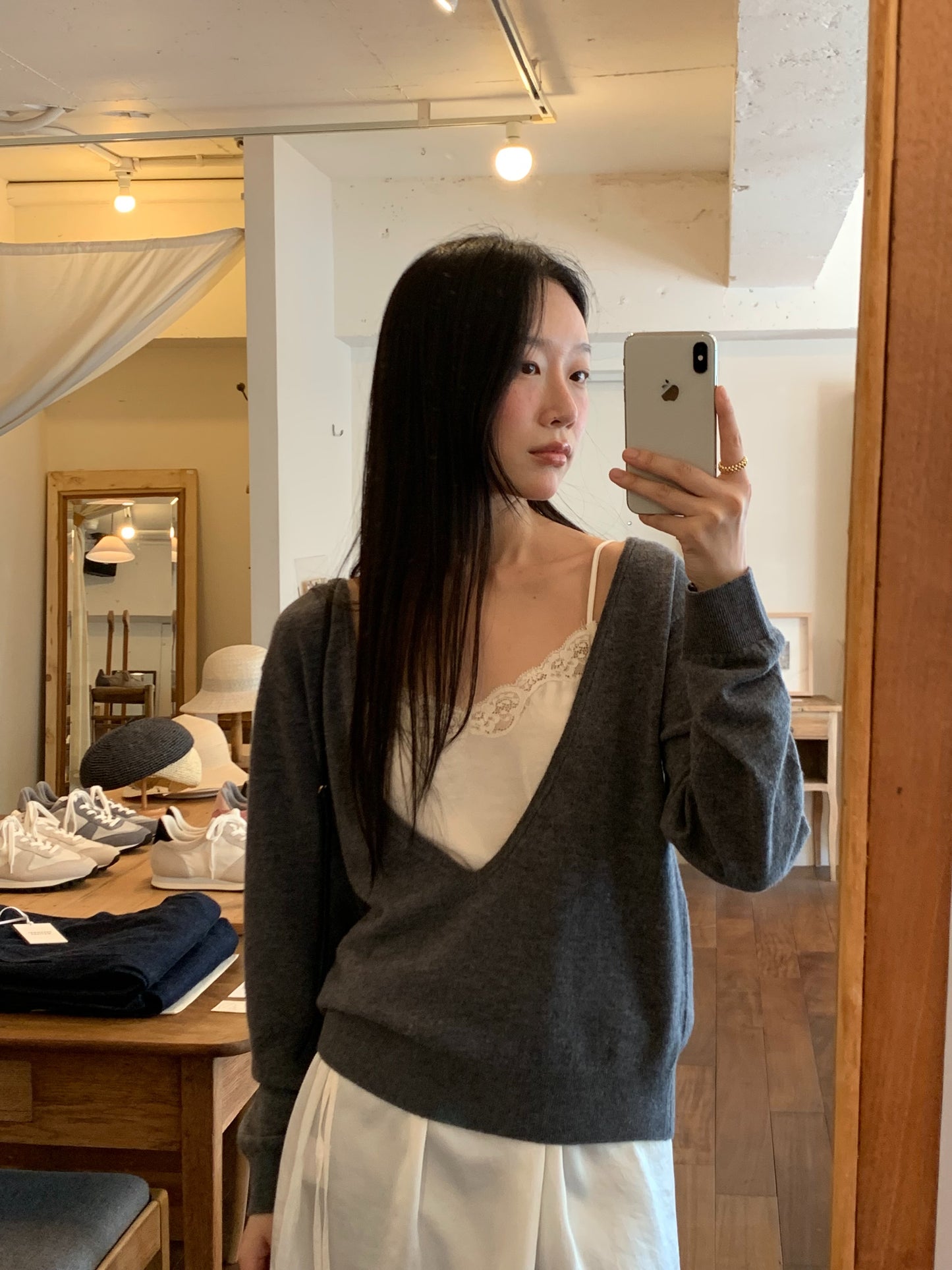 carrie deep v knit-4col