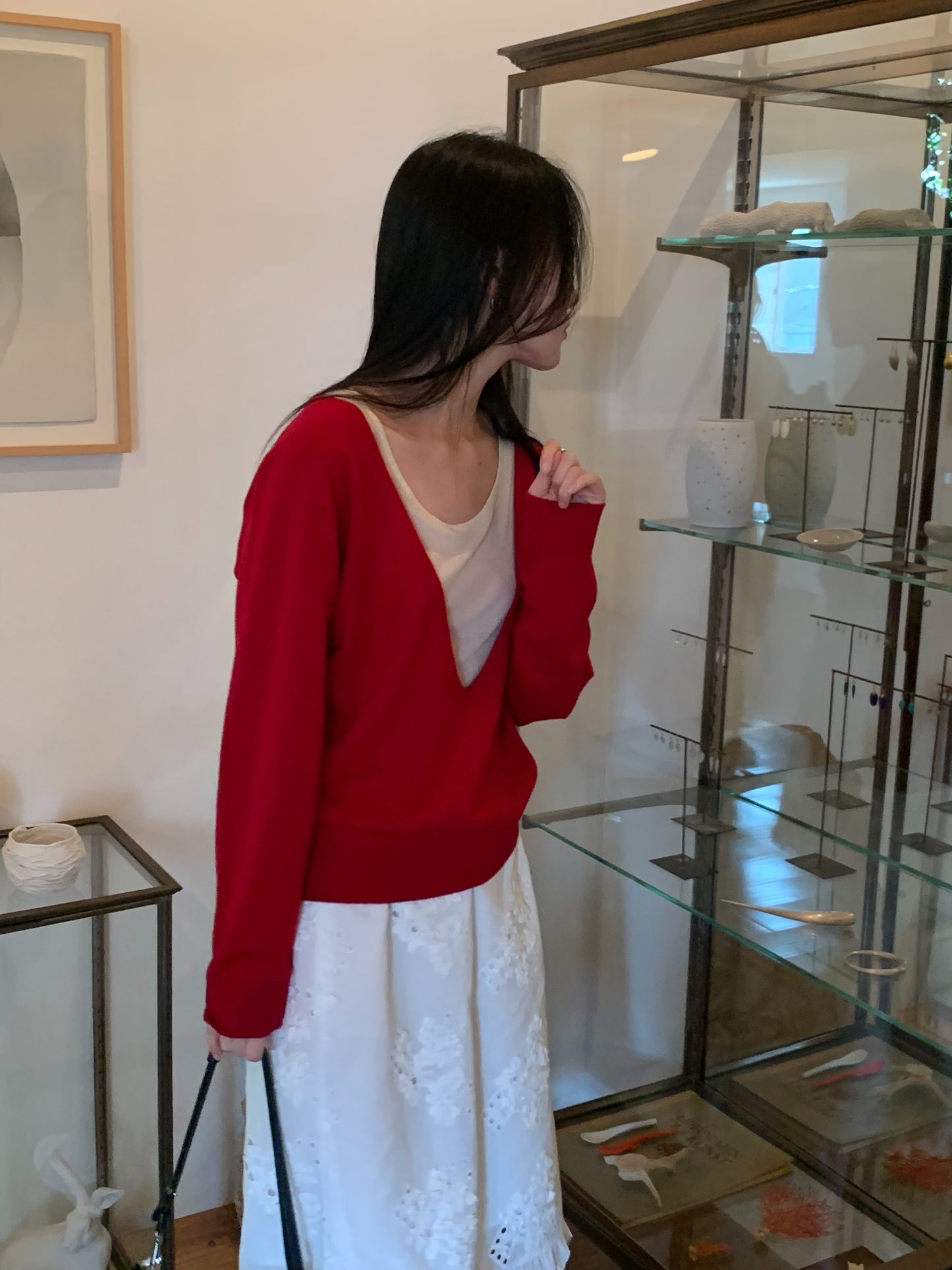 carrie deep v knit-4col