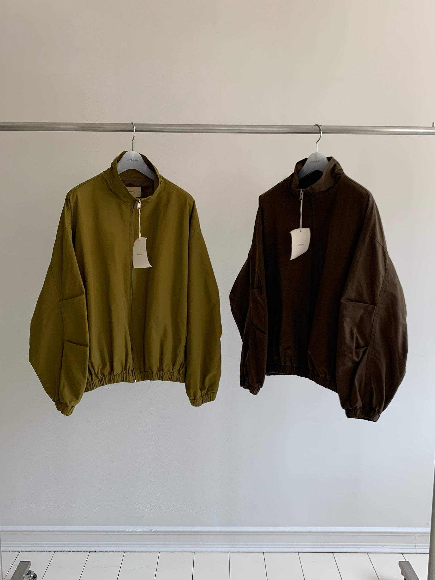 utility high-neck zip-up jacket-2col