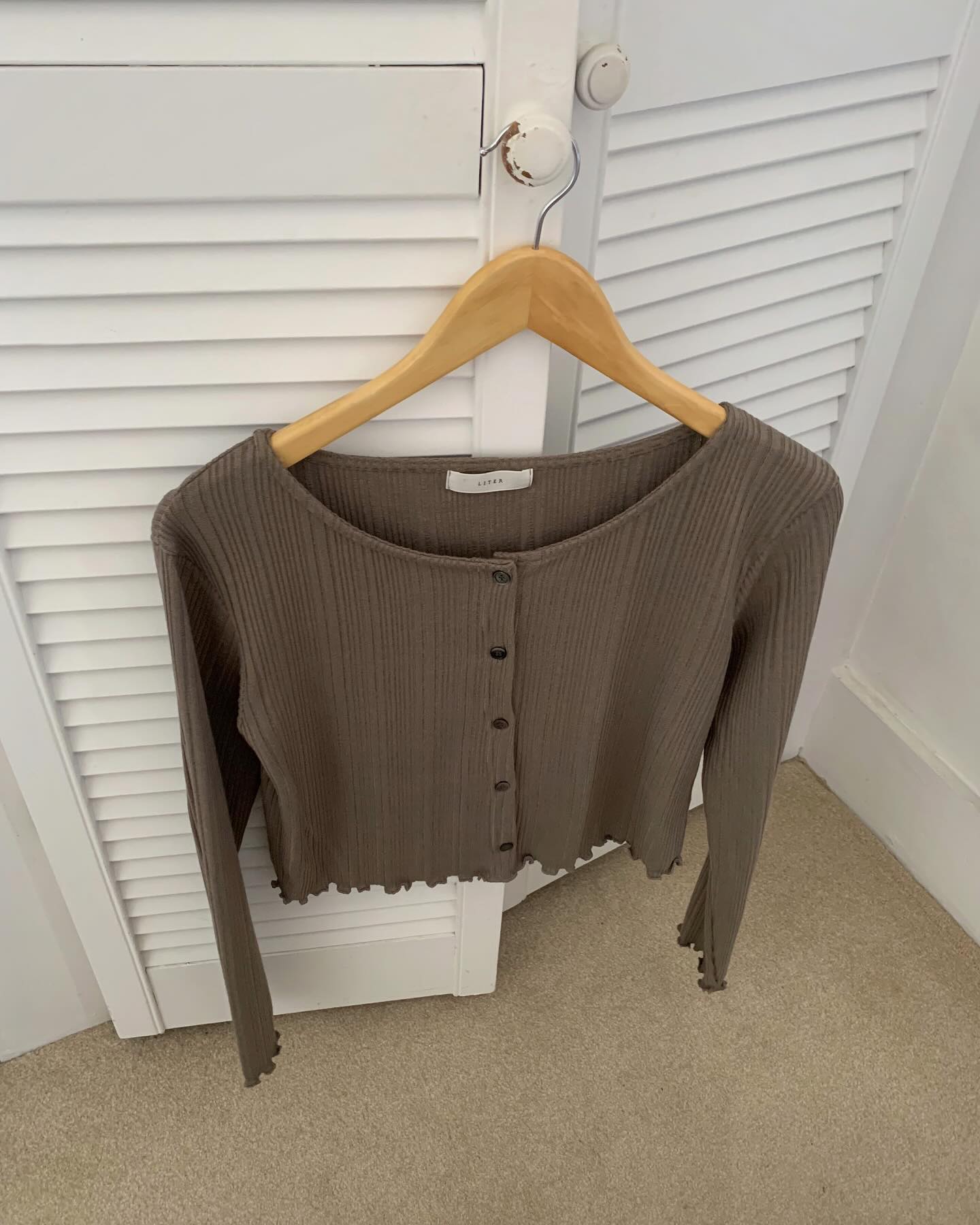 liter layer pleated cardigan-2col