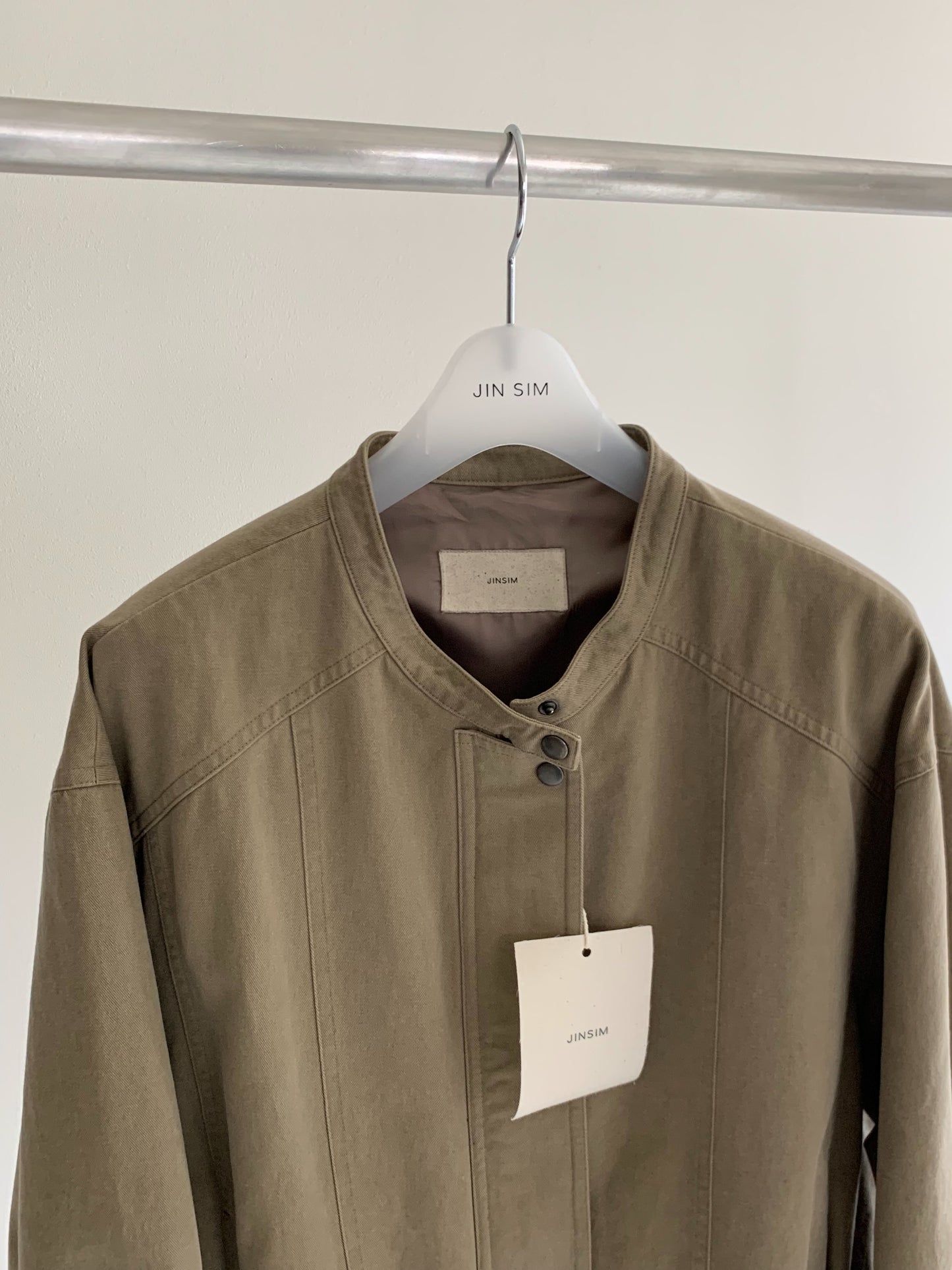 essential cotton zip-up jumper