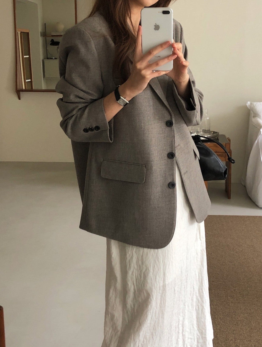 British basic blazer jacket-3col