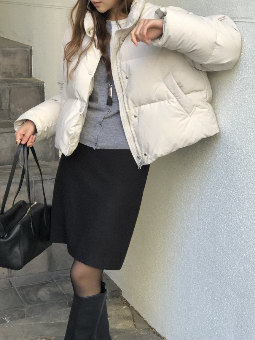 Basel duckdown short padding-3col