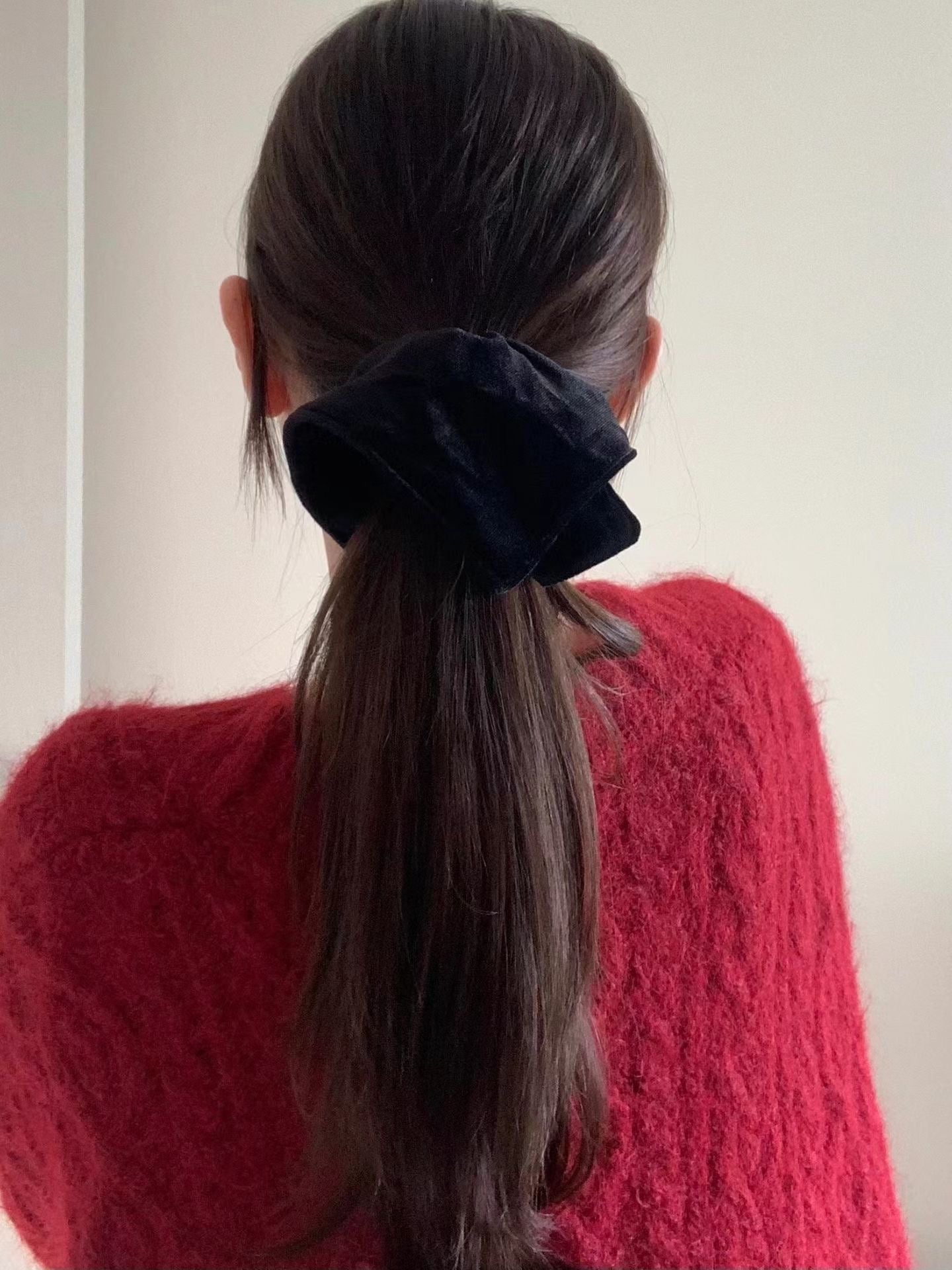 Square velvet scrunchies