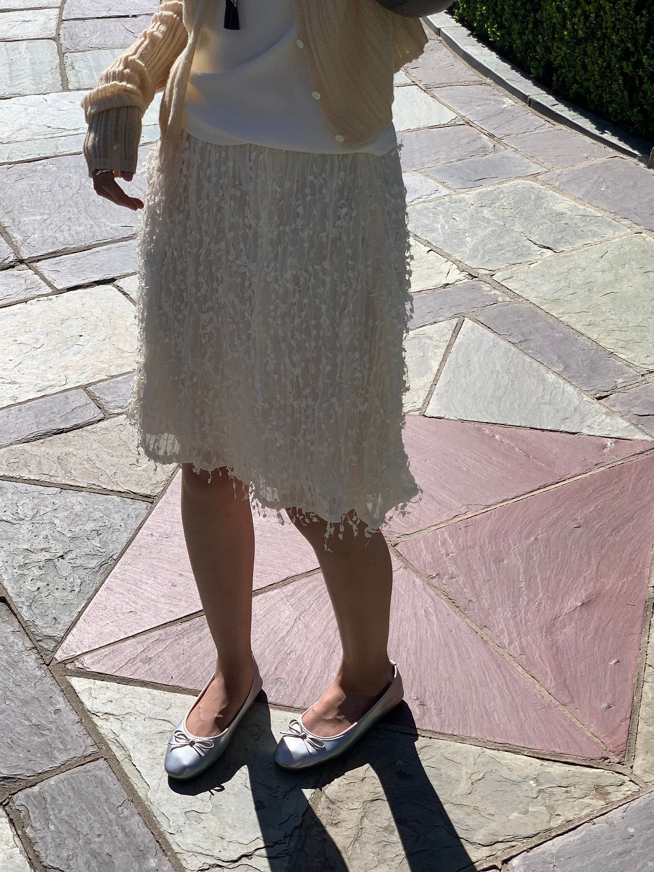 Ruel texture midi skirt