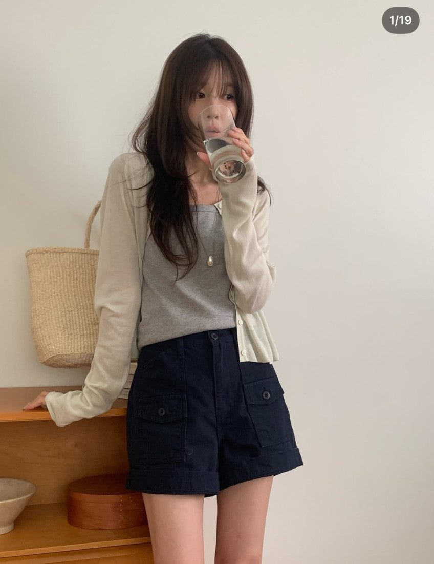 rari linen cardigan-4col