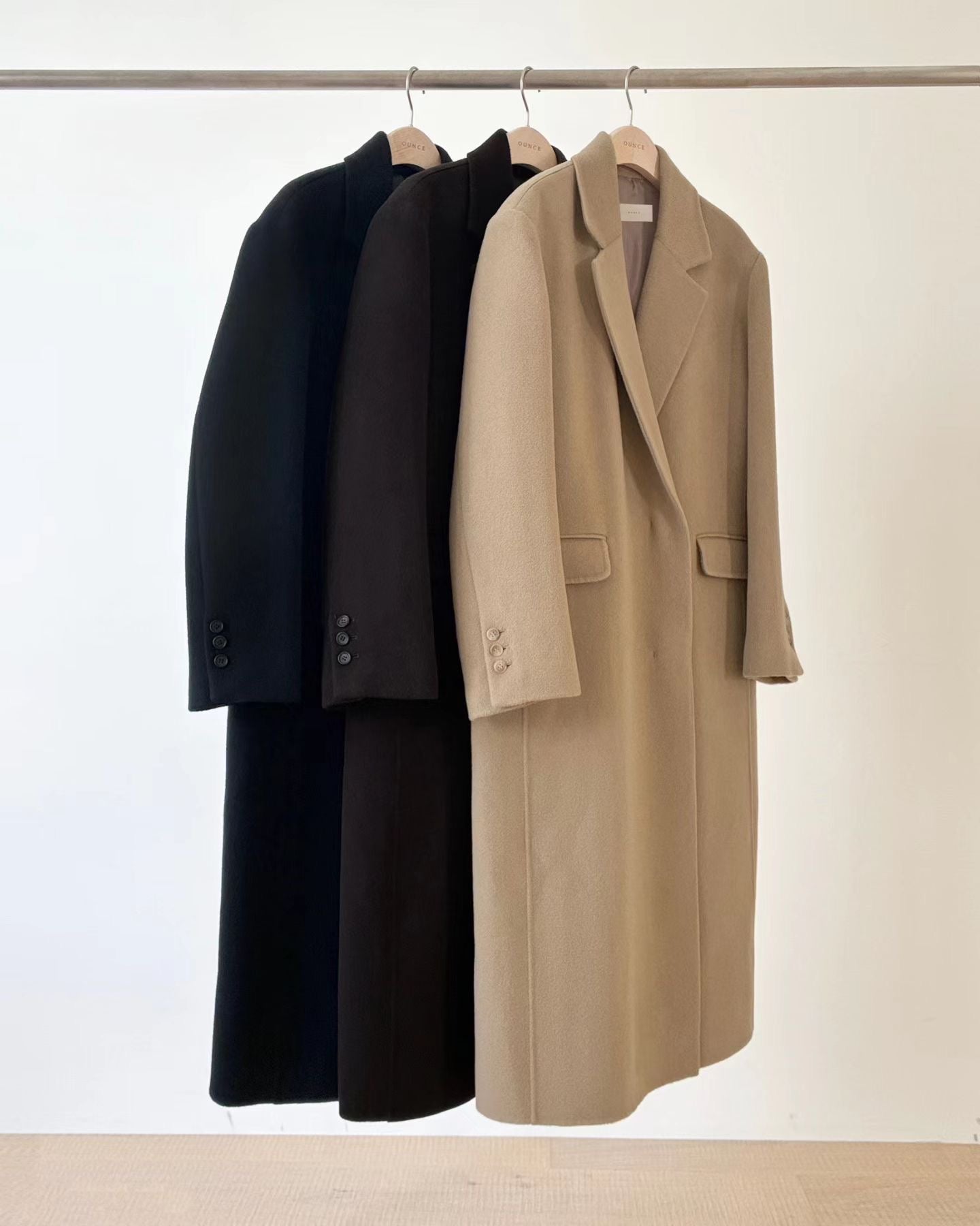 Ounce handmade tate cashmere coat-3col