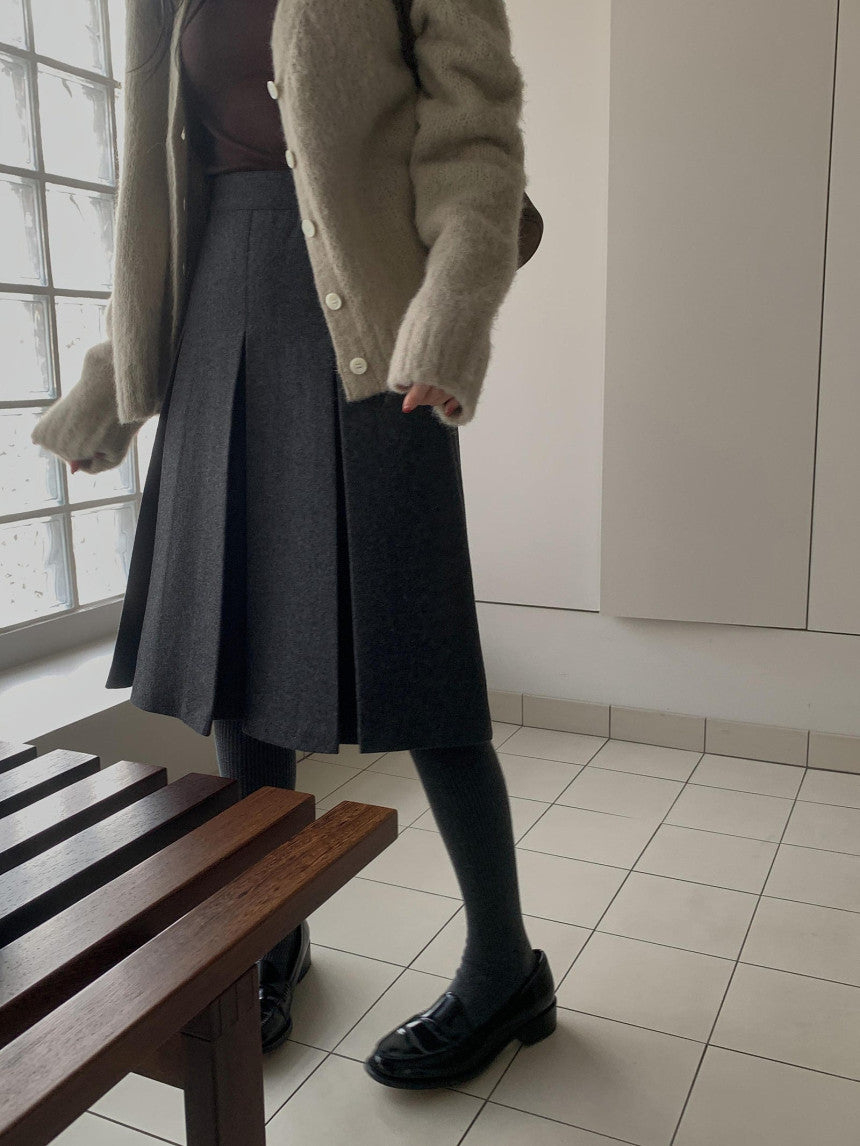 new inder wool skirt-2col