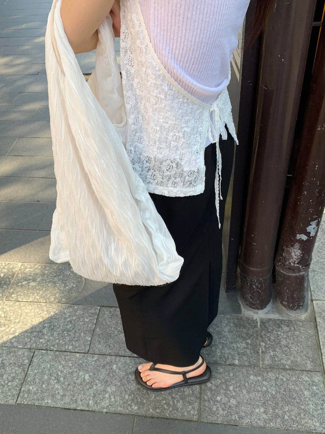 Usual silky skirt-2col