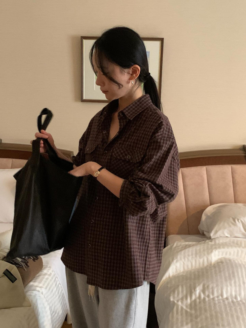 Jade check shirt-3col