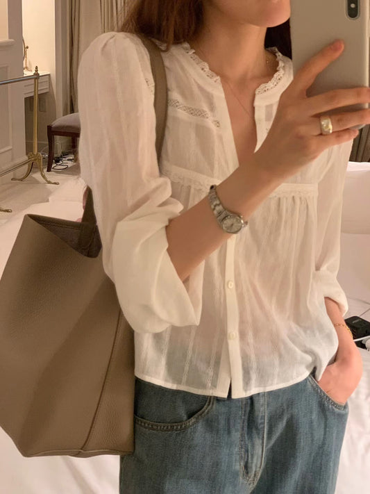 Ounce harper lace blouse