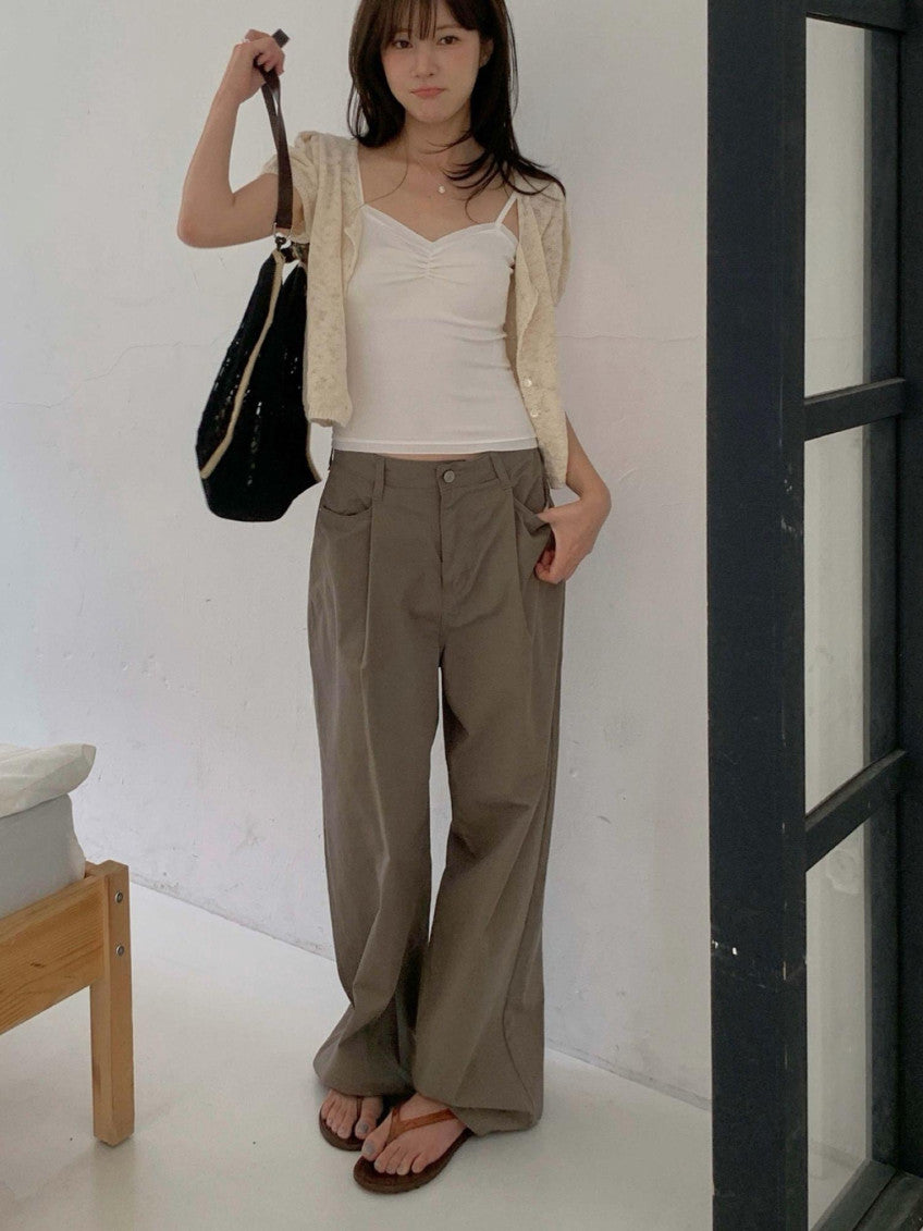 pintuck wide pants-3col