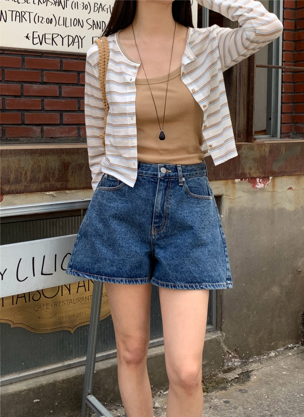 winner denim shorts-2col